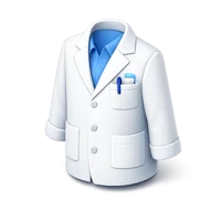 Blue Lab Coat 3D icon