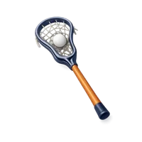 Blue Lacrosse Stick 3D icon