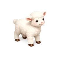Brown Lamb 3D icon