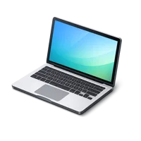 Teal Laptop 3D icon
