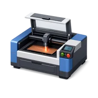 Blue Laser Cutter 3D icon