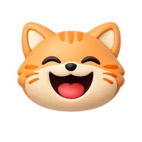 Laughing Cat 3D icon