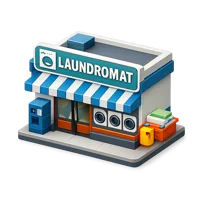 Laundromat 3D icon