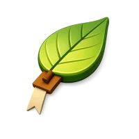 Green Leaf Bookmark 3D icon