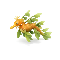 Green Leafy Seadragon 3D icon