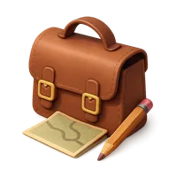 Leather Satchel 3D icon