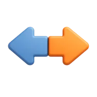 Left Right Arrow 3D icon