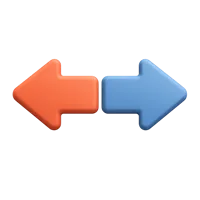 Left Right Arrows 3D icon