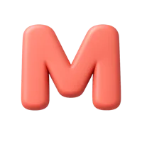 Letter M 3D icon
