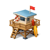 Lifeguard Tower 3D icon