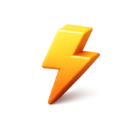 Lightning Bolt 3D icon