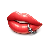 Lip Piercing 3D icon