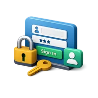 Login 3D icon