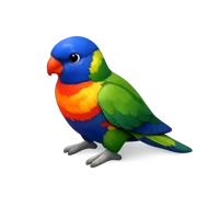 Green Lorikeet 3D icon