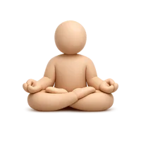 Brown Lotus Pose 3D icon
