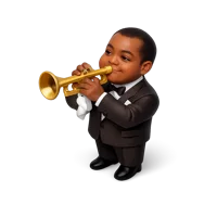 Louis Armstrong 3D icon