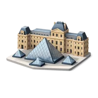 Louvre Museum 3D icon