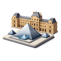 Louvre 3D icon