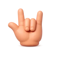 Orange Love You Hand 3D icon