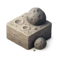 Lunar regolith 3D icon