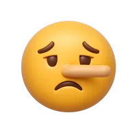 Lying Face 3D icon