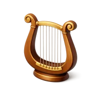 Brown Lyre 3D icon