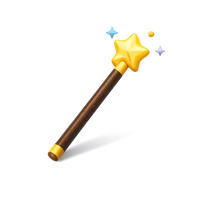 Amber Magic Wand 3D icon