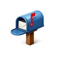 Blue Mailbox 3D icon