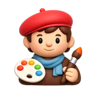 Male Artist 3D icon