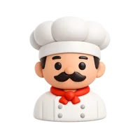 Male Chef 3D icon