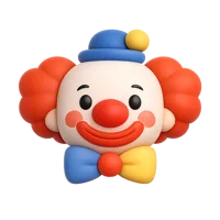 Male Clown 3D icon