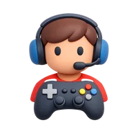Male Gamer 3D icon