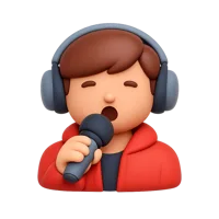 Male Singer 3D icon