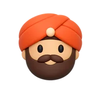 Man In Turban 3D icon