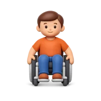 Man In Wheelchair 3D icon