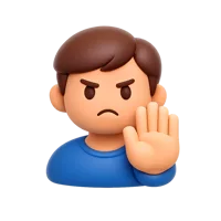 Man Refusing 3D icon