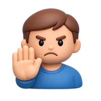 Man Saying No 3D icon