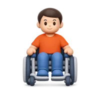 Man Wheelchair 3D icon