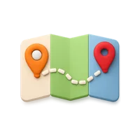 Map Route 3D icon
