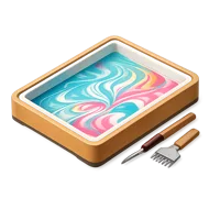 Marbling Tray 3D icon