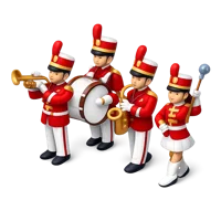 Red Marching Band 3D icon