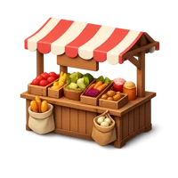 Market Stall 3D icon