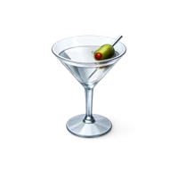 Yellow Martini 3D icon