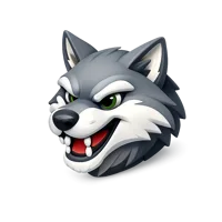Blue Mascot Head 3D icon