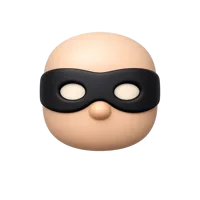 Masked Face 3D icon