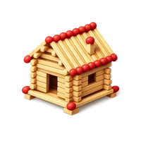 Matchstick Model 3D icon