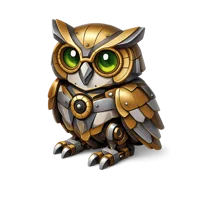 Mechanical Owl 3D icon