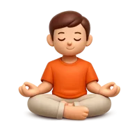 Meditating Man 3D icon