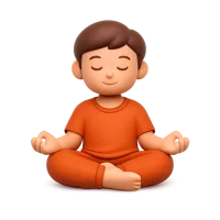 Red Meditating Man 3D icon