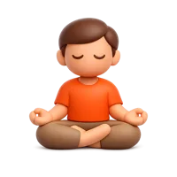 Brown Meditating Person 3D icon